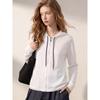 Basic House Women's Hooded Zipper Knit Cardigan Jacket