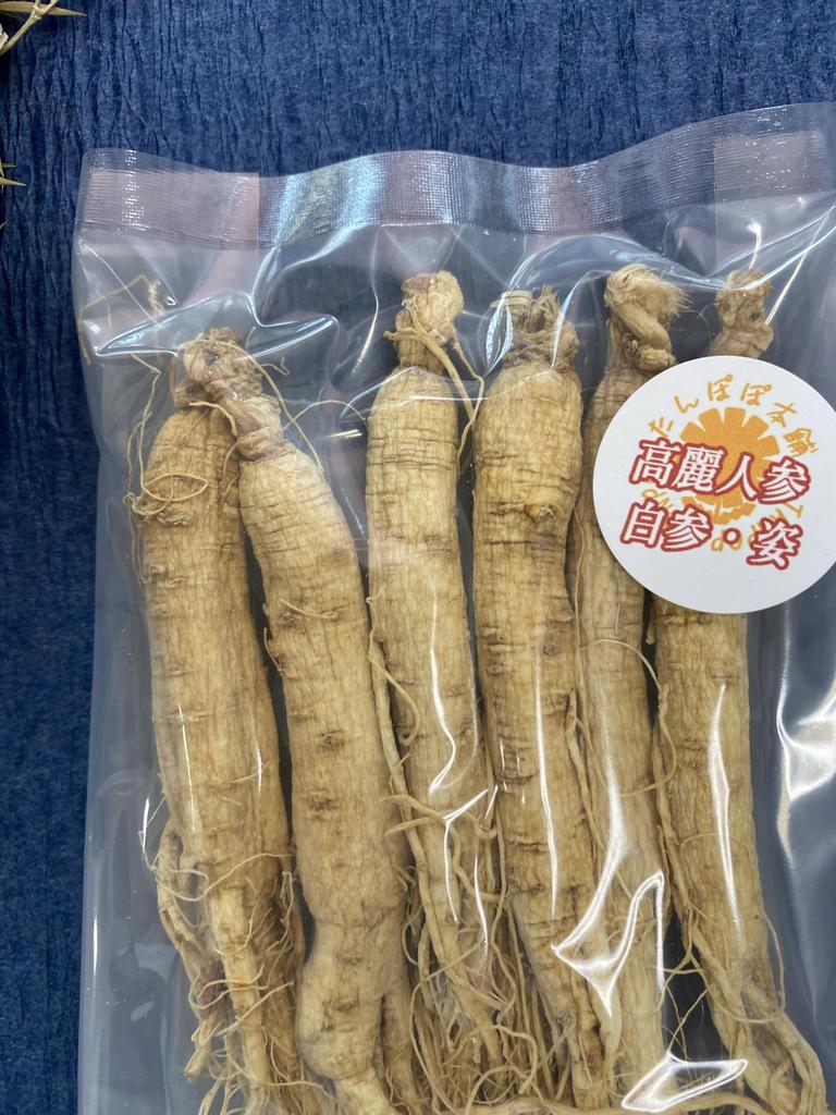 Koreański Changbai Suszony Biały Żeń-szeń 6-letni, Cały, 50g, Górski, Żeń-szeń, Dzikorosnący,