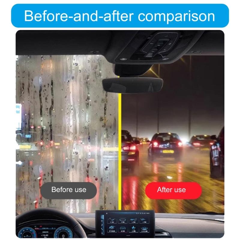 Car Window Restorer Cleaner Oil Film Eliminator Remover for Rainy Days Enhanced Nighttime Visibility Spotless Windscreen