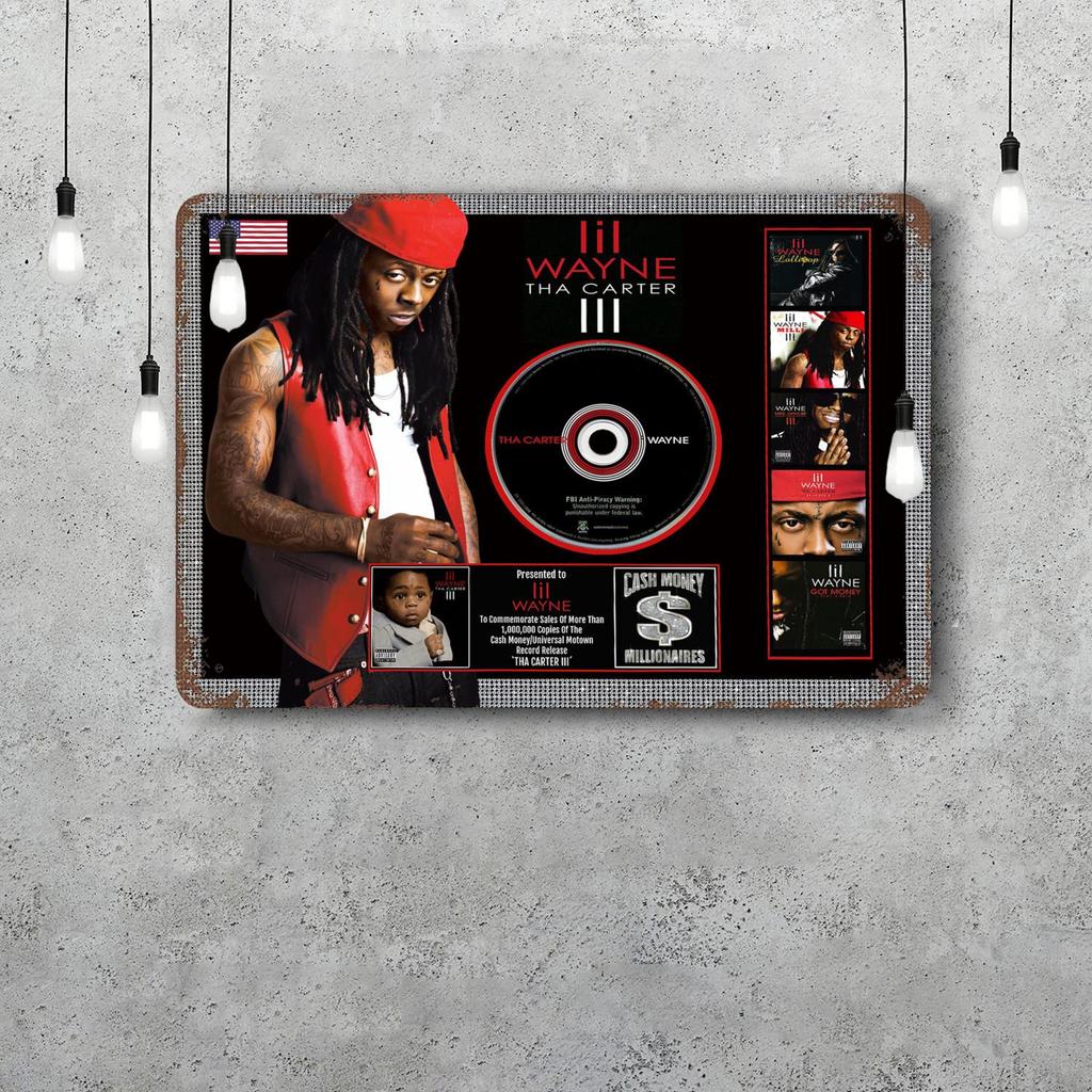 Lil Wayne Vintage Metal Tin Signs Posters Decor Retro Metal Plaque Wall Art Decor for Garage Bar