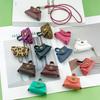Fashion Women'S Autumn And Winter Sweater Chain Pendant Pu Leather Niche High-End Mini Change Earphone Bag Necklace Pendant