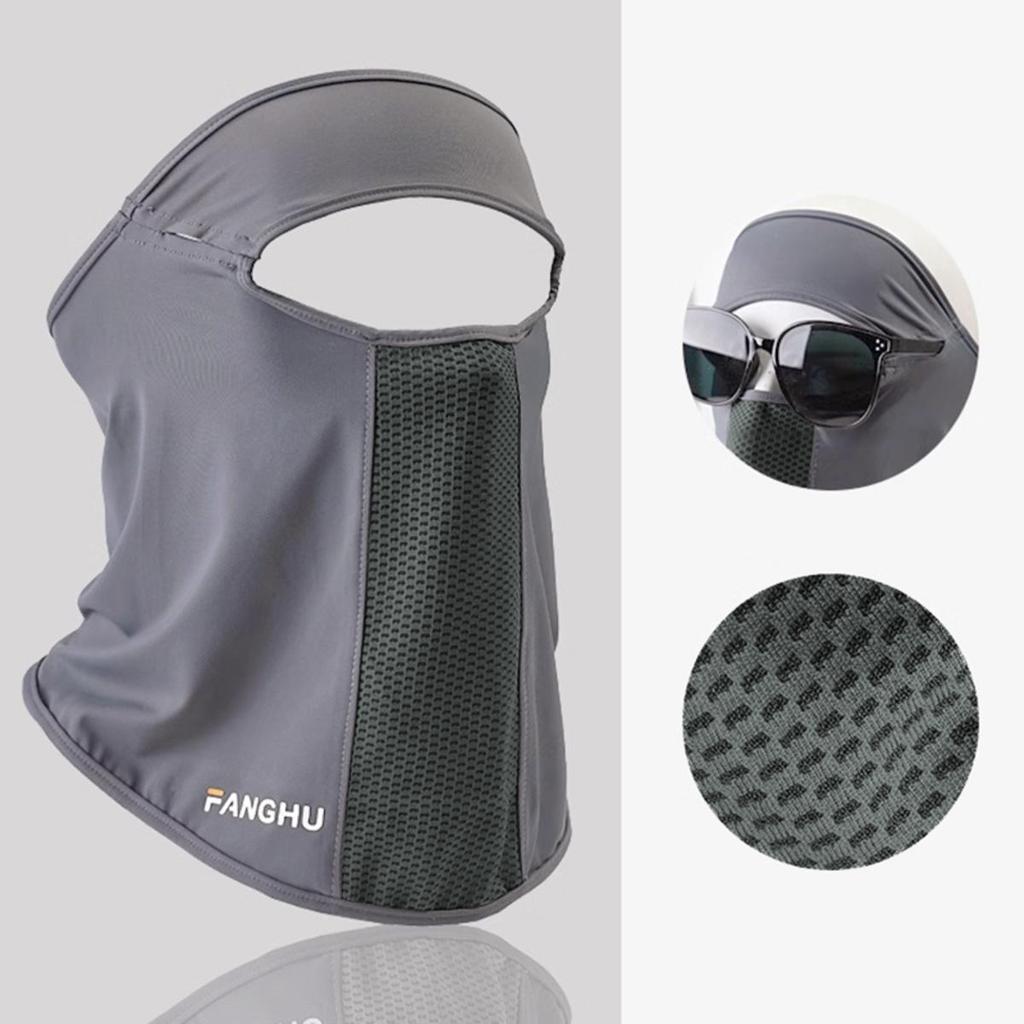 Neck Protection Ice Silk Sunscreen Mask Anti-UV Face Mask Breathable Ear Cord Face Cover Scarf Outdoor Sports
