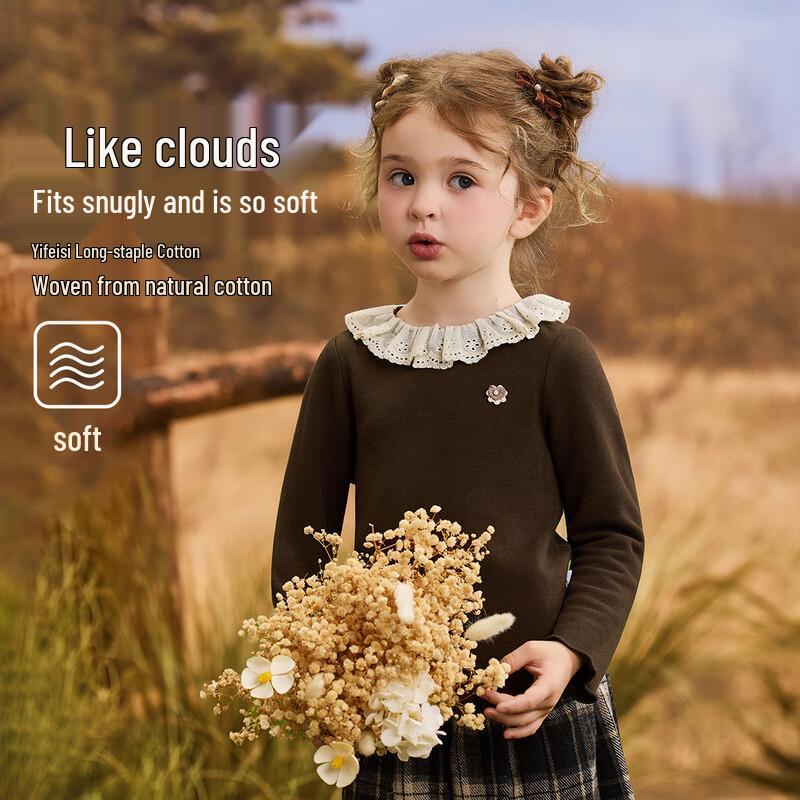 

ASK JUNIOR Girls Lace Trim Long Sleeve T-Shirt 120