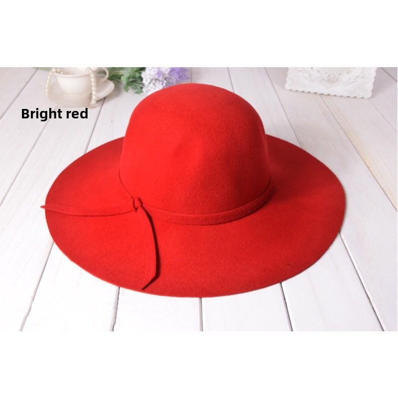 Meier Retro style characteristic wool woolen hat, women's casual trend versatile hat, big eaves hat