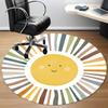 1pc Sunshine Spectrum Office Round Area Rug, Indoor Mat Suitable ForOffice, Under Office Chairs Bedroom Living Room Home Decor, Room Deco U52