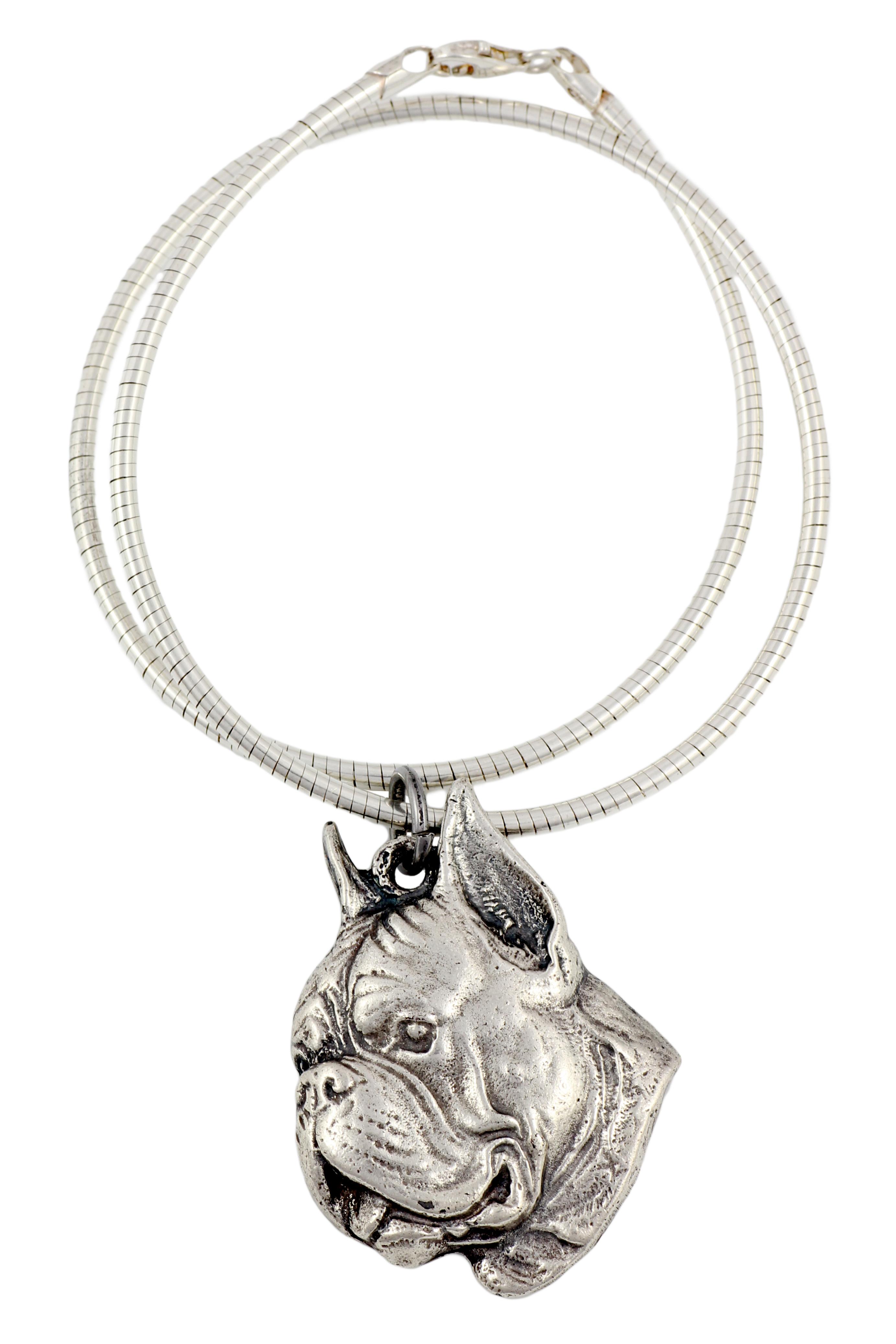 

Боксер, намисто German Boxer II - Dog, унікальні прикраси для шанувальників собак, унікальна підвіска-суматор бренду Art-Dog срібний