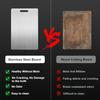 Stainless Steel Antibacterial Cutting Board Double-Sided, Mildew-Proof Kitchen Board for Food Preparation