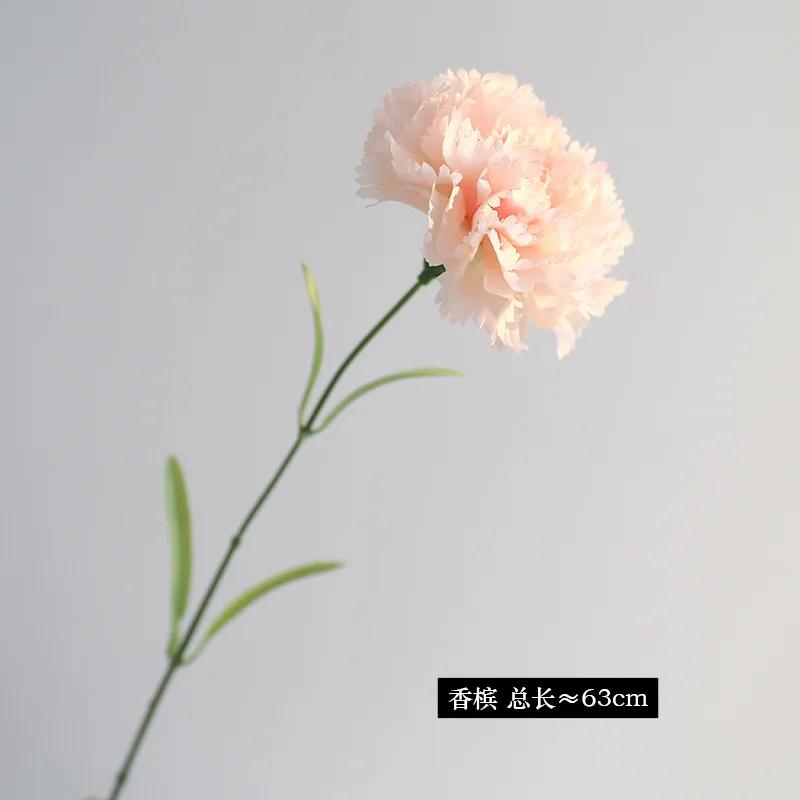 10 Stück Künstliche Seidenblume Nelke Muttertagsgeschenk Strauß Hochzeitsdekoration Kunstblumen Heimdekoration Esstisch Blumig