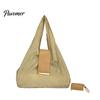 Foldable Travel Organizer Shoulder Bag for Women, Durable PU And Nylon Large Capacity Tote Handbag Bag, Lightweight Portable Shopping Daily Commuting