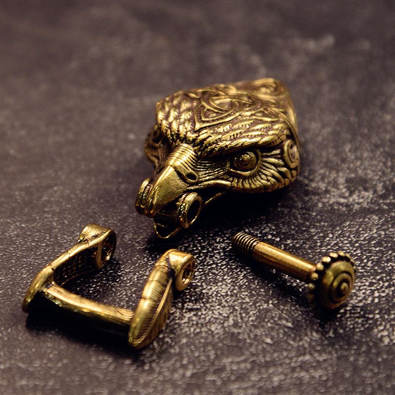 Eagle Head Leopard Head Brass Buckle Edc Outdoor Diy Woven Paracord Survival Bracelets Supplies Accessories