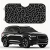 Foldable Car Sunshade, Designed with Leopard Print Gray Animal Pattern, Effectively Blocks Sunlight And Heat