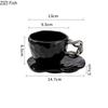 Creative Ceramic Coffee Cup and Dish Set Hotel Cafe Cappuccino Latte Coffee Cup Home Breakfast Milk Cup Office Mug Friend Gift