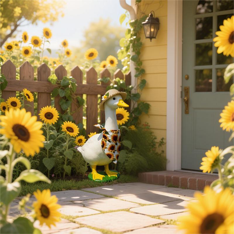 Pastoral Style Porch Goose Dog Costume Set for Halloween Ornament