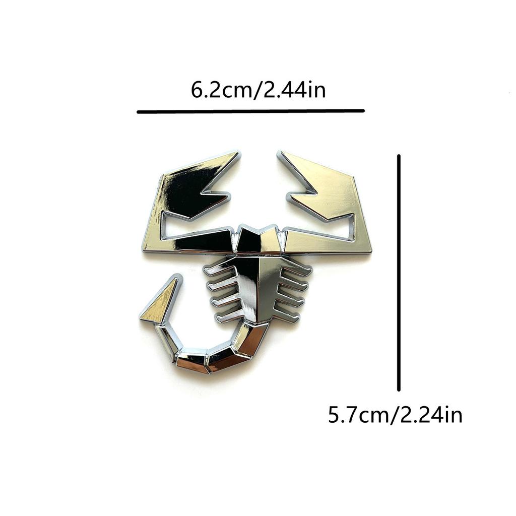 metal Abbas Scorpion car logo suitable for body trunk tail side car sticker decal decorative accessories