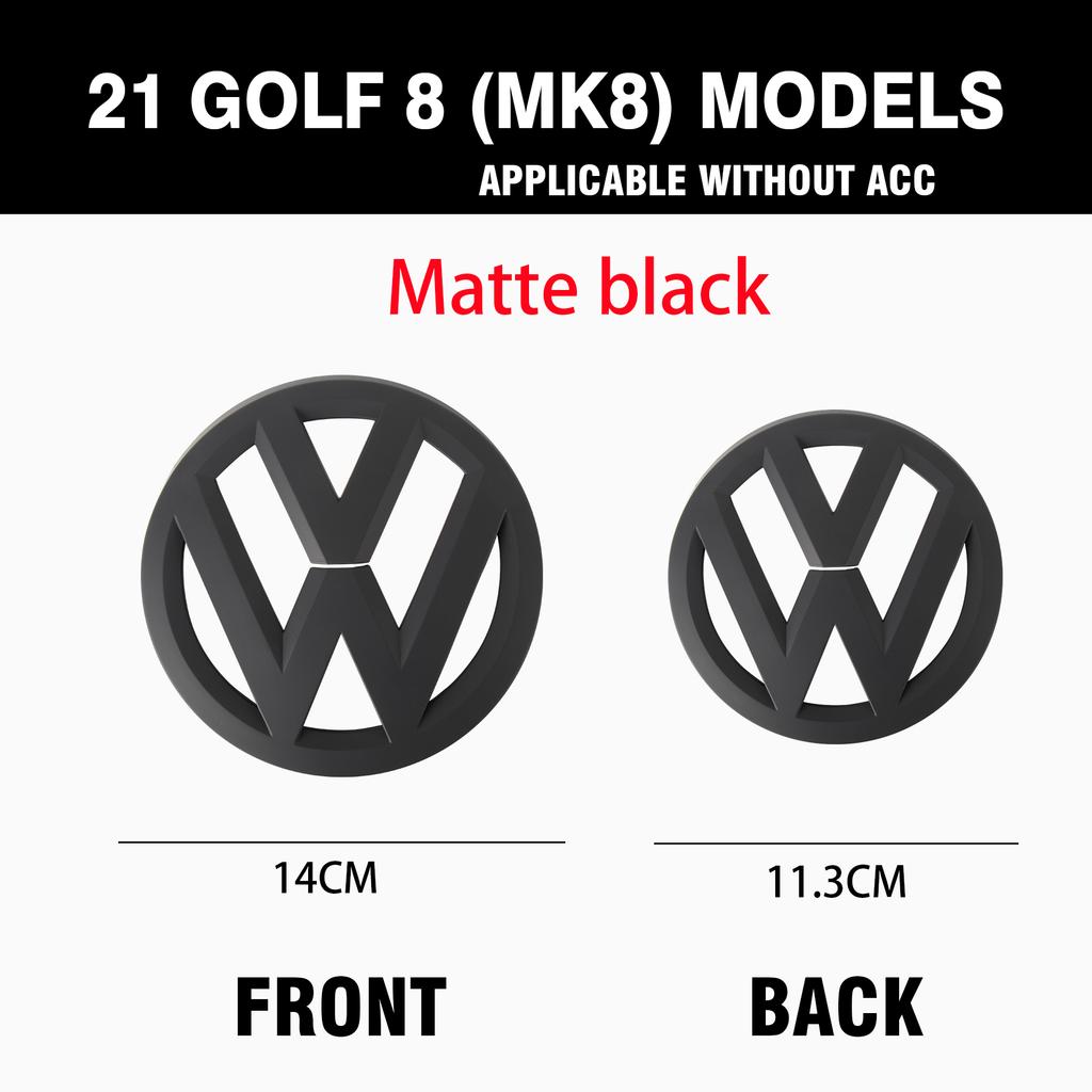 1set Black Hollow out style Car Front Grill Badge Emblem SS15 Stickers Car Logo Accessories For VW Golf 4 5 8(MK8) 7(MK7) sportvan