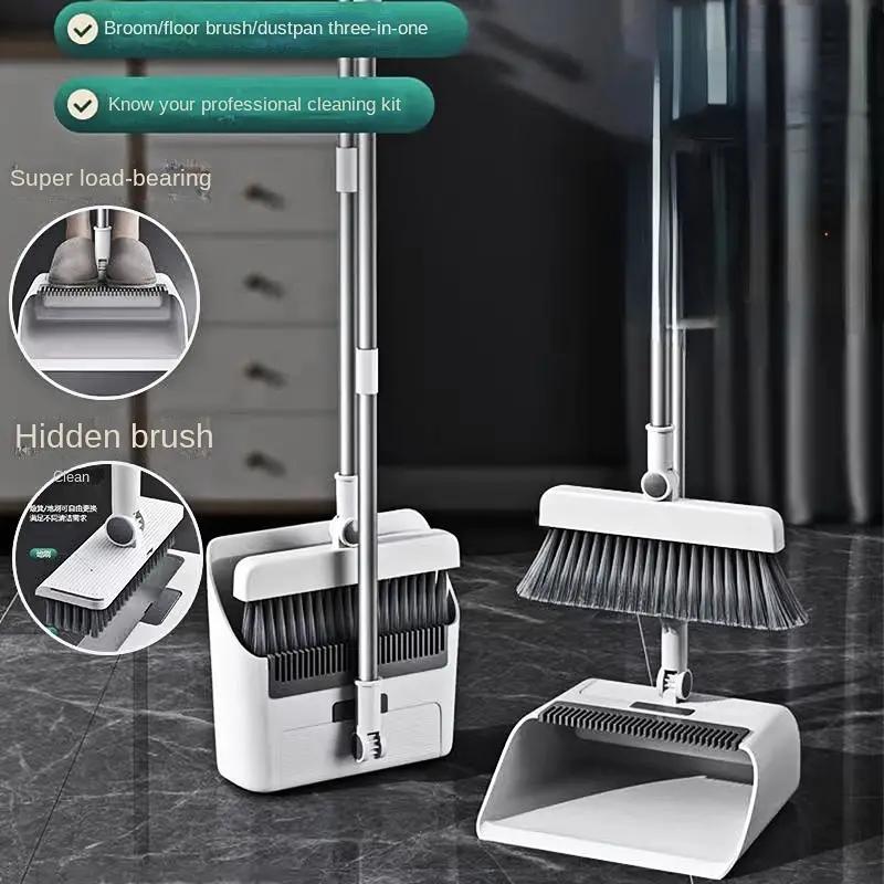 Купить Бытовая метла, набор щеток для пола и совка, утолщенная метла ...