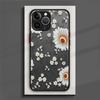 Matte Phone Case For Samsung Galaxy S23 S22 S21 S20 Fe Ultra S10 S9 S8 Plus S10e S10lite Note 10plus 20ultra 8 Dark Blue Flower