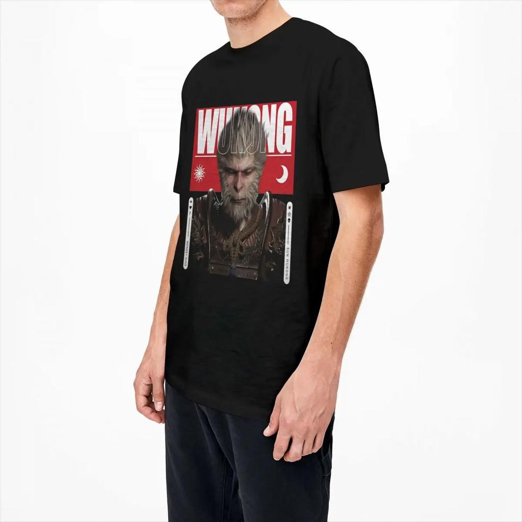 Mens T-Shirt Black Myth Wukong New Game 2024 (5) T-Shirts Novelty Beach Tee Shirt Y2K Fun Pattern Pure Cotton Clothing Gift