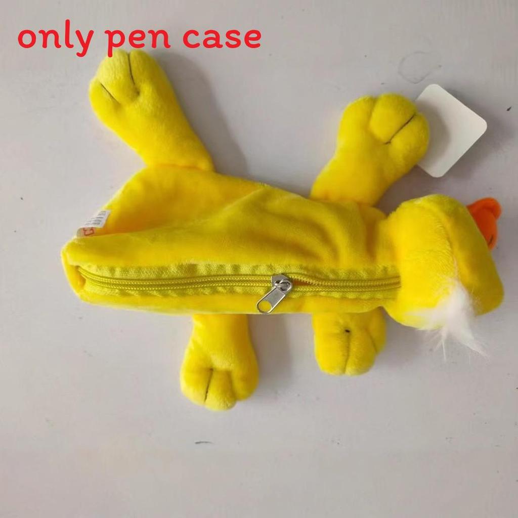 Creative Large Capacity Cartoon Giraffe Frog And Tiger Plush Pencil Case With Multifunctional Storage For Students And Artists Duck