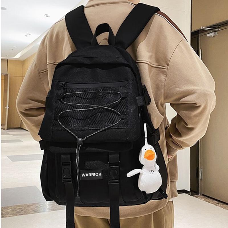 New Warrior Nylon Backpack Large Size Unisex White H22B08U50327