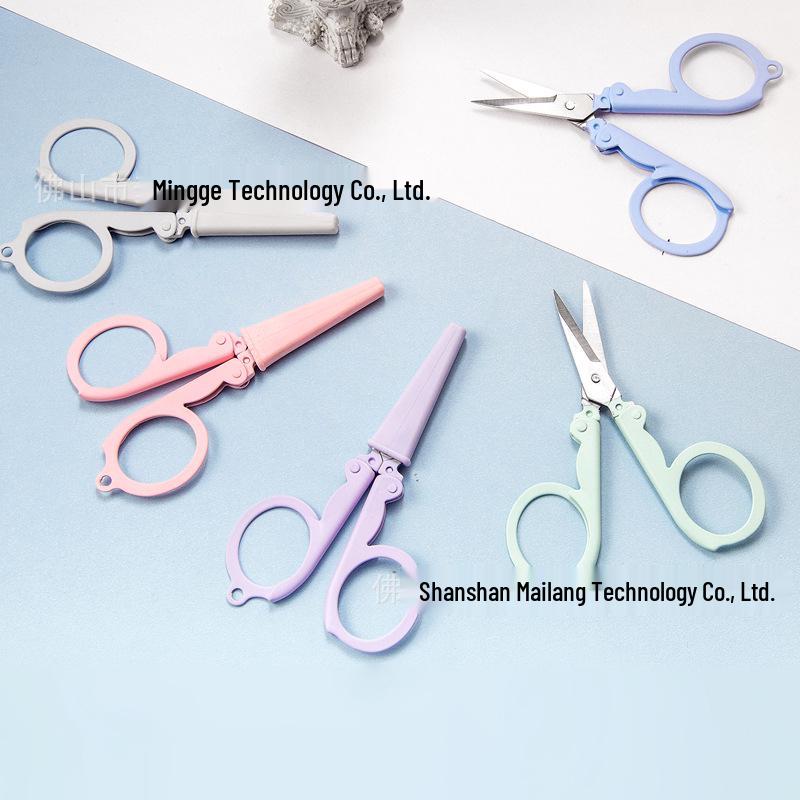 Morandi Foldable Mini Stainless Steel Scissors for Paper Cutting