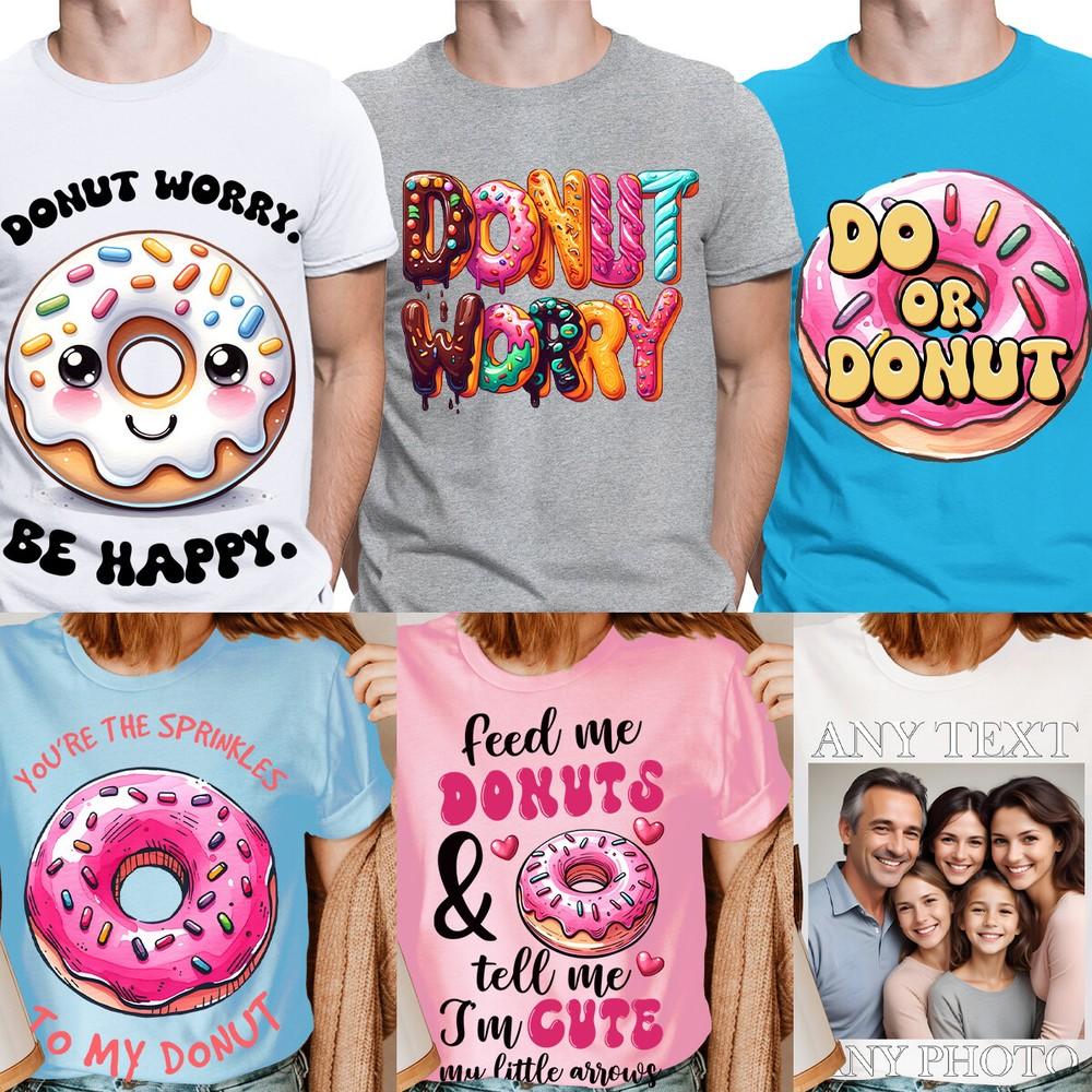 

Fun Donut TShirt For Foodie Lover Colorful Design For Men Women Unisex Wear2#CF Unisex T-Shirt XL
