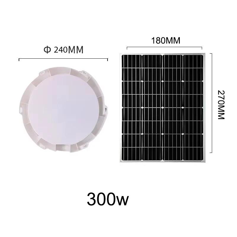 LEDSolar Ceiling Light Indoor Bedroom Corridor Garden Lighting With Remote Control Dimmable Timing Waterproof Solar Ceiling Lamp