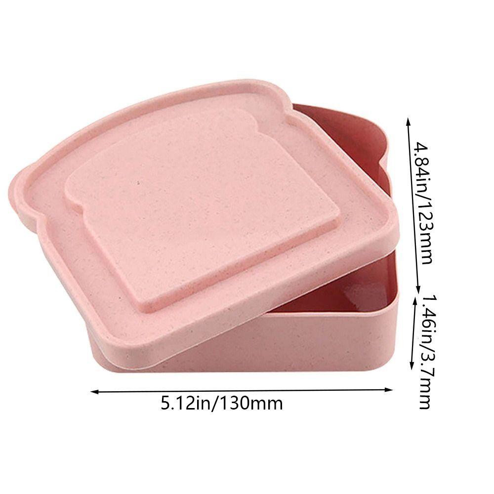 Use Toast Shape Keep Freshing Bread Container Sandwich Storage Case Toast Box Dessert Container