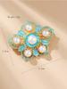 Chinese Style Ethnic Hollowed Out Oil Drop Pearl Butterfly Auspicious Cloud Pendant Brooch Cheongsam Accessories Female Pins Long-Lasting Color Brooch