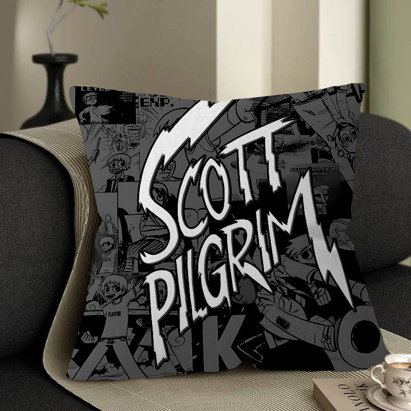 Scott Pilgrim Pillow Gifts Home Office Furnishings Bedroom Sofa Car Cushion Cover Case 45X45Cm