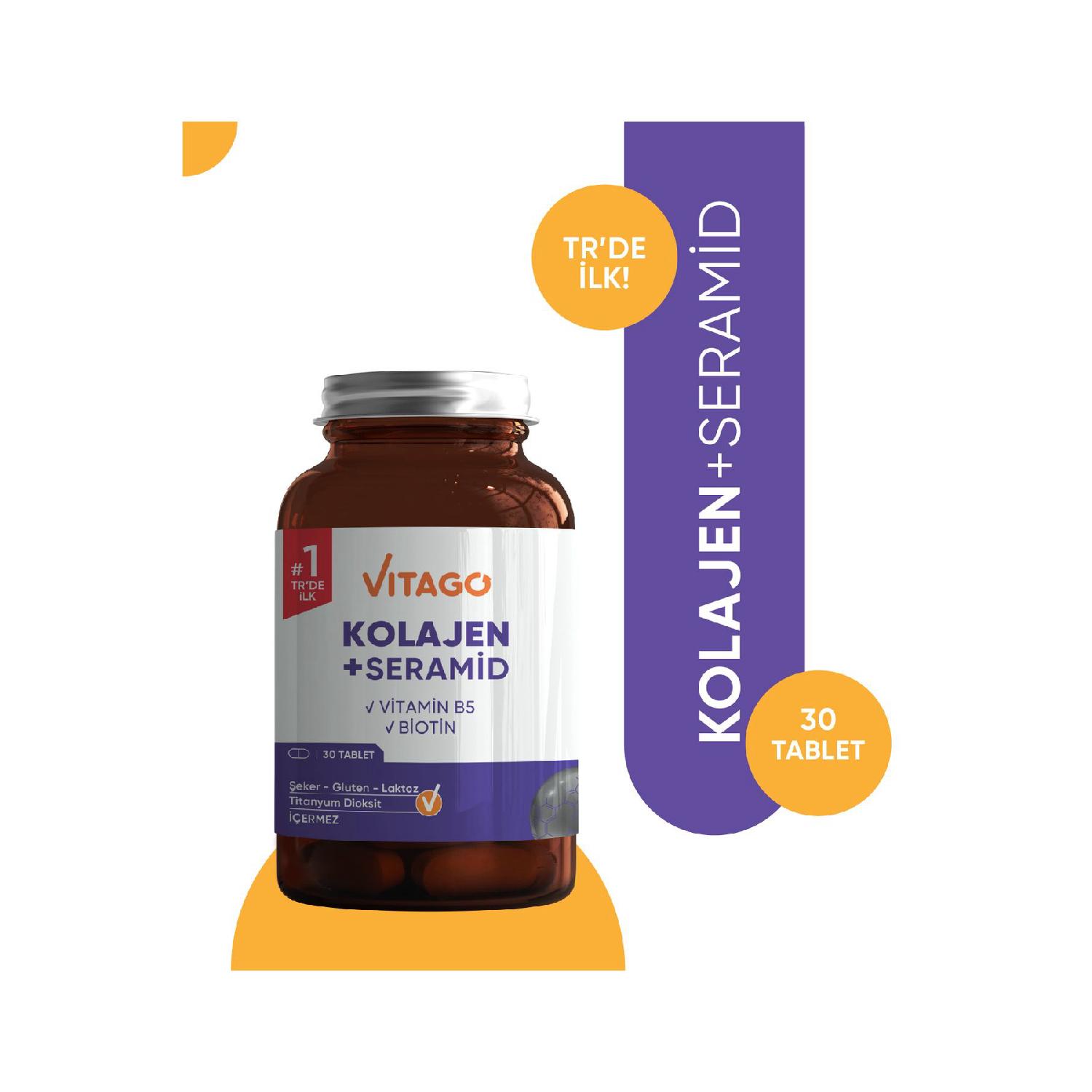 

Premium Hydrolyized Collagen, Ceramide, Biotin 30 Tablets