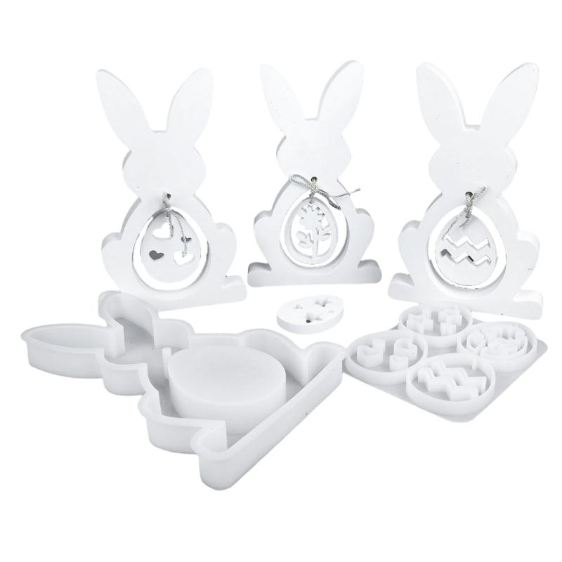 Reusable Silicone Display Ornament Molds For Crafting Rabbit Decorations And Hanging Rings Great For Festive Occasions