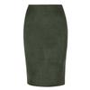 Autumn Winter High Waist Bodycon Vintage Suede Split Thick Stretchy Skirts Women Skirts Suede Solid Color Pencil Skirt