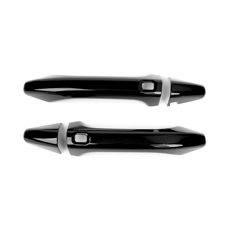For Kia K4 2026 2026 2026 Auto Styling Exterior Black Carbon Fiber Outside Door Handle Cover Stripes Trim LHD