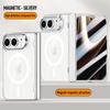 New Electroplated Magnetic Transparent Case for IPhone Ultra 18 Fold Wide for Magsafe Shockproof Lens Protrusion Slim Fit Cover