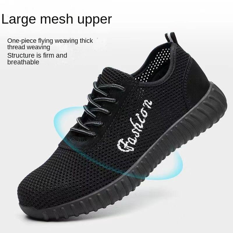 Summer Labor Insurance Shoes Steel Baotou Anti-smashing and Puncture-proof Lightweight Safety Protective Shoes