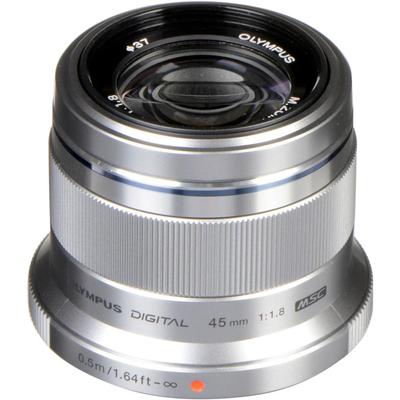 Objektiv OLYMPUS Single Focus DIGITAL 45mm Silver M.ZUIKO F1.8