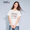 Betu Women's 2026 Spring/Summer Loose Fit Graphic Print Short Sleeve T-Shirt