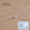 925 Sterling Silver Plain Chain Necklace for Women and Men - Thin, Choker Style, No Pendant