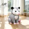 Decorative Front Yard Art 3D Printed Opossum Statue Realistic Animal Figurine Vivid Expression Decor for Patio Details Seasonal Ornament And