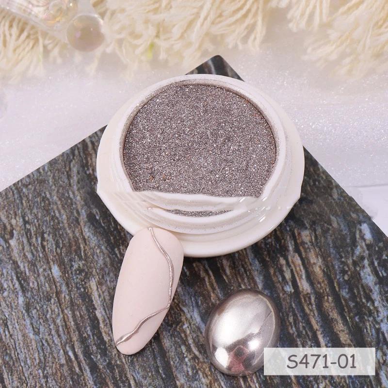 Nail magic mirror powder rose gold cross-border Tuhao gold titanium gold super bright mirror water ripple super fine powder nail glitter powder