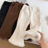 Girls' Winter Flare Pants Fleece-Lined White Bell Bottoms Toddler Cold Weather Trousers Soft Warm Stylish Snow Outfit
