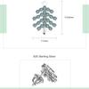 S925 Sterling Silver Christmas Trees Earring Green Moissanite Stud Earrings
