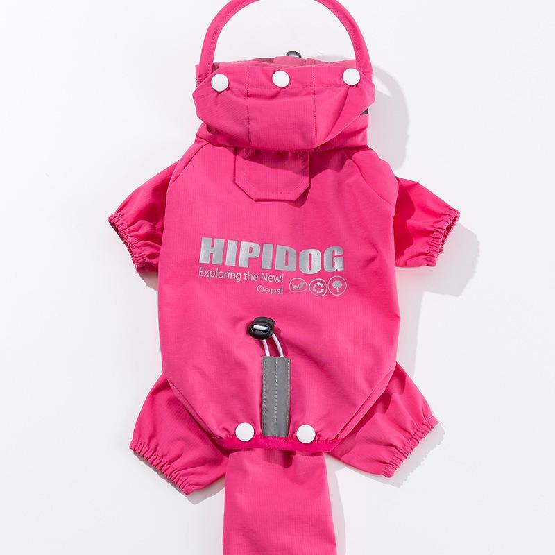 Dog Four Legged Waterproof Raincoat For Rainy Days Teddy Clothes For Travel Detachable Foot Wrapped Small Dog Jumpsuit
