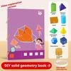Pull String 3D Geometry Learning Book Childrens DIY Solid Books Solids Geometric Models Space Thinking Training Game