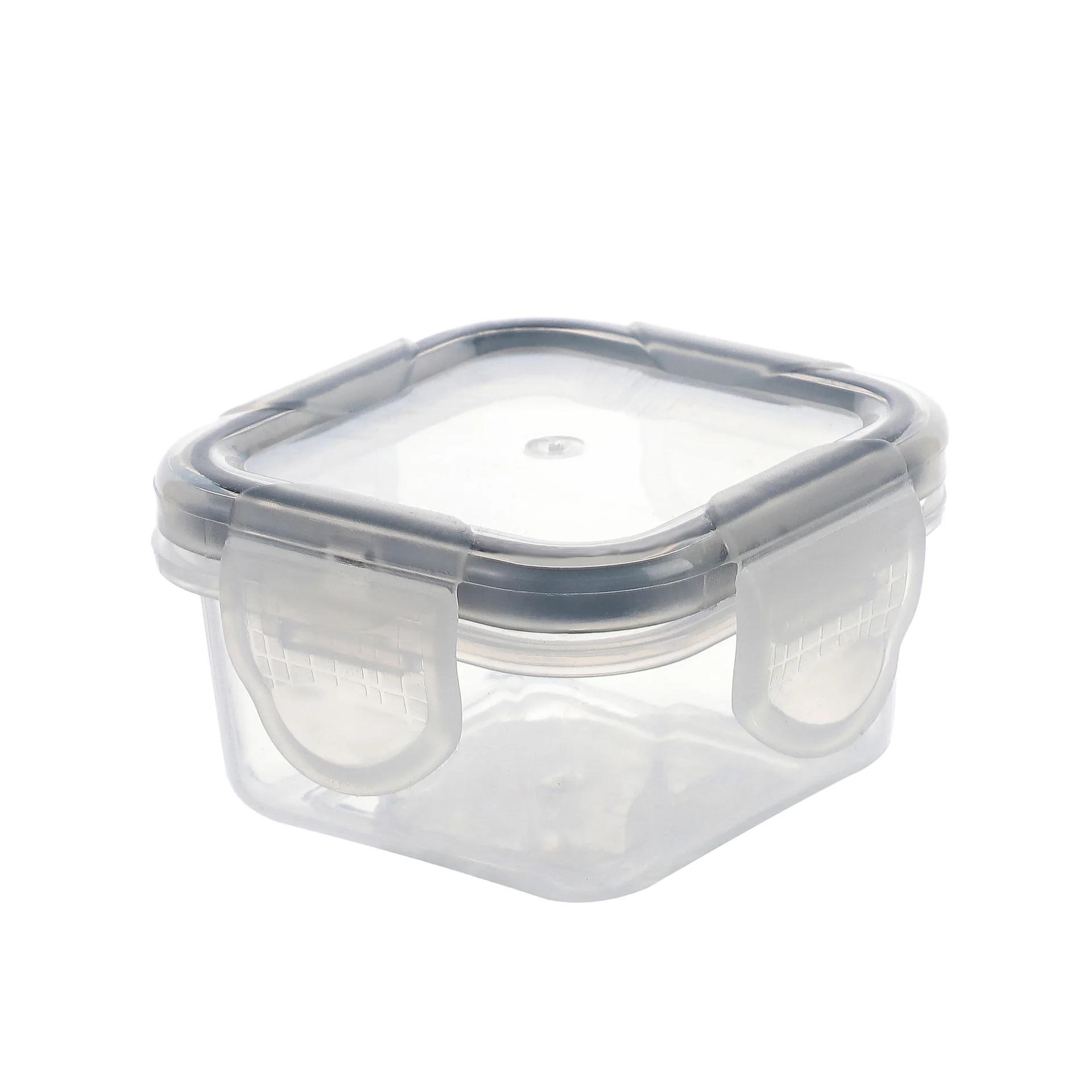 

60ML Mini Food-grade Fresh-keeping Box Plastic Supplementary Food Storage Seasoning Sub-packaging Sealed Hamster Grain Box чорний