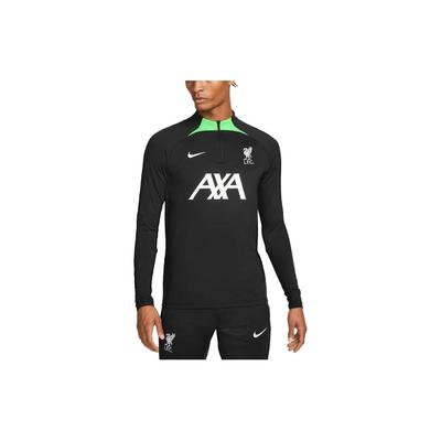 Liverpool FC. Strike Buchstabenaufdruck Langarm Mock Neck Fußballshirt Herren Oberteile Schwarz DX3106-014