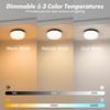 2-Pack Waterproof Shower Lights for Inside Shower, Rechargeable Shower Lamp | 15 RGBW Color Mood Lighting with Remote Dimmable&Timer, LED Wireless