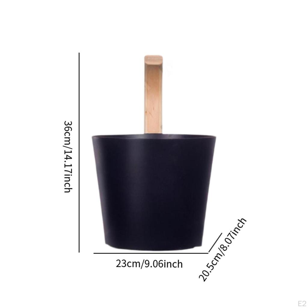 Sauna Bucket with Ladle Equipment, 5L Multifunctional, Bath Supplies, Storage Container,