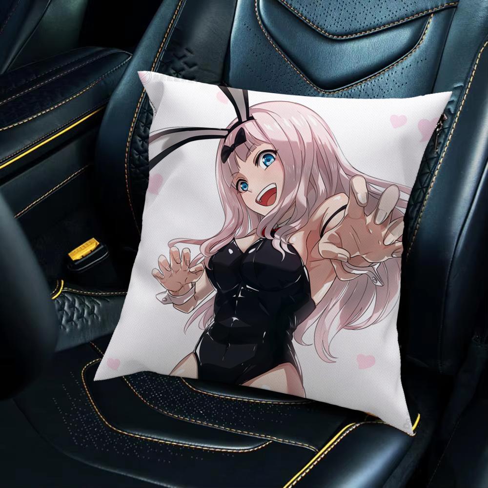 Fronha Kaguya Sama Love Is War Para Carro Sofá Decorativa Casa Estampa Dupla Face Pelúcia Quadrada Almofada de Lançamento Capa de Almofada